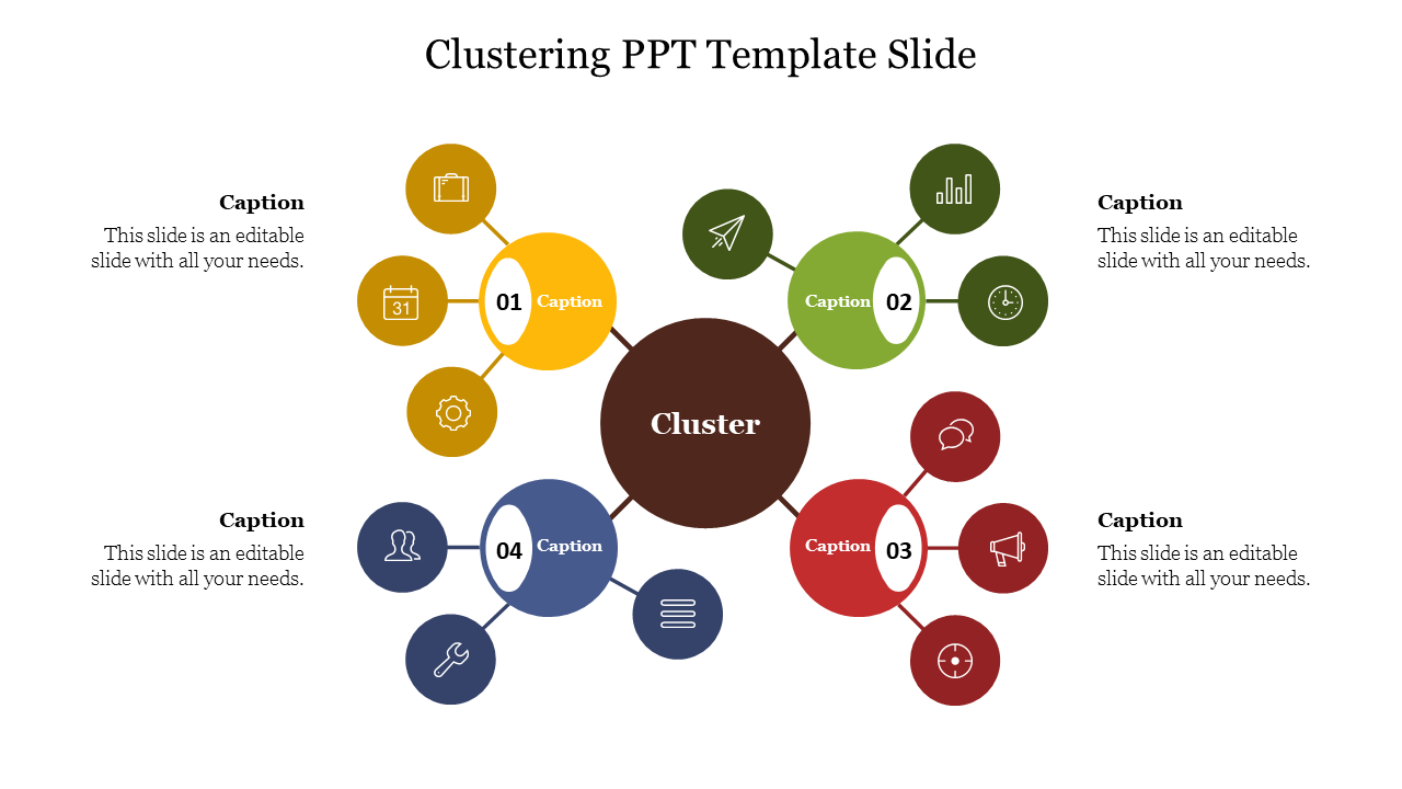Clustering PPT Template Slide
